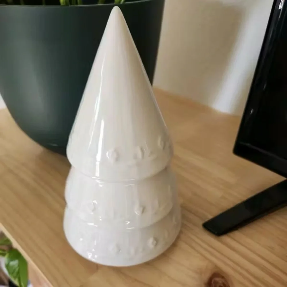 Set 2 | Large & Medium Ceramic Christmas Tree White - Threshold